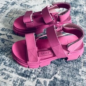 Ganni Recycled Rubber Platform Sandal